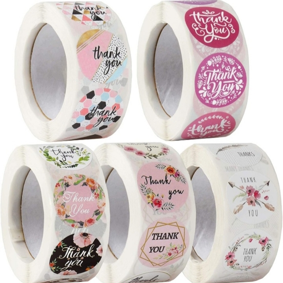 100 Pieces Mixed Variety Thank You Stickers - Picture 7 of 12